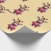 "Playful Giraffe Stroll" Geschenkpapier (Ecke)