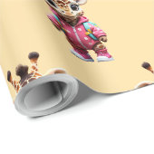 "Playful Giraffe Stroll" Geschenkpapier (Rolleneckpunkt)