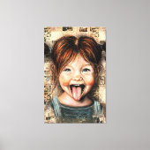 Playful Girl Funny Canvas Print Leinwanddruck (Vorderseite)