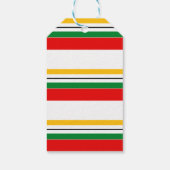 Playful Gnomes Whimsical Schriftartes Frohe Weihna Geschenkanhänger (Rückseite)