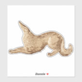 Playful Gold Borzoi Die Vinyl Sticker (Blatt)