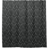  Playful Gray Black Pixels Check Pattern Duschvorhang (Vorderseite)