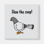Playful Gray Pigeon Cartoon Neue Adresse Postkarte Magnet (Vorne)