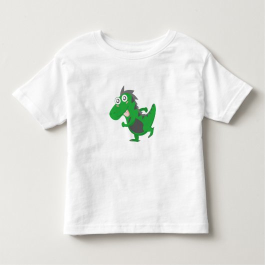 Playful Green Dino Kleinkind T-shirt (Vorderseite)