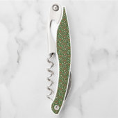 Playful Green Festive Gingerbread Candy Pattern Kellnermesser (Vorderseite)