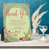 Playful Green & Lady Vogel Vielen Dank Fotoplatte (Seite)