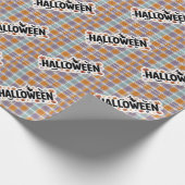 Playful Halloween Plaid Geschenkpapier (Ecke)