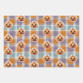 Playful Halloween Plaid Geschenkpapier Set (Vorderseite 3)