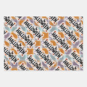 Playful Halloween Plaid Geschenkpapier Set (Vorderseite)