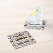 Playful Halloween Plaid Rechteckiger Pappuntersetzer (Vor Ort)