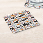 Playful Halloween Plaid Rechteckiger Pappuntersetzer (angewinkelt)