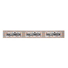 Playful Halloween Plaid Satinband