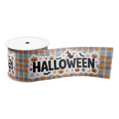 Playful Halloween Plaid Satinband (Spule)