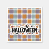 Playful Halloween Plaid Serviette (Vorderseite)