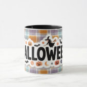 Playful Halloween Plaid Tasse (Zentrum)