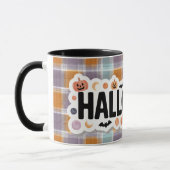 Playful Halloween Plaid Tasse (Links)