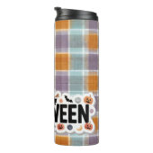 Playful Halloween Plaid Thermosbecher (Nach rechts gedreht)