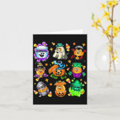 Playful Halloween Snack Bucket Art For Food Lovers Karte (Gelbe Blume)