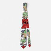 Playful hand drawn cute Ghost cartoon chic Krawatte (Vorderseite)