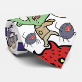 Playful hand drawn cute Ghost cartoon chic Krawatte (Gerollt)