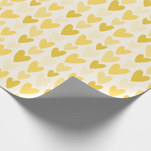Playful Hand-Drawn Heart Pattern Geschenkpapier (Ecke)