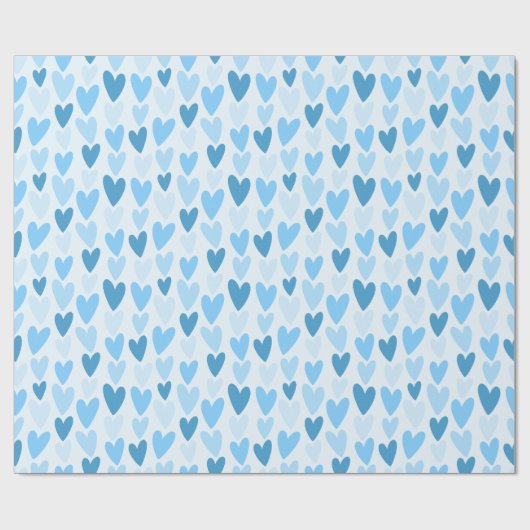 Playful Hand-Drawn Heart Pattern Geschenkpapier (Flach)