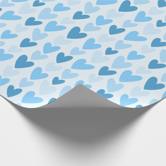 Playful Hand-Drawn Heart Pattern Geschenkpapier (Ecke)