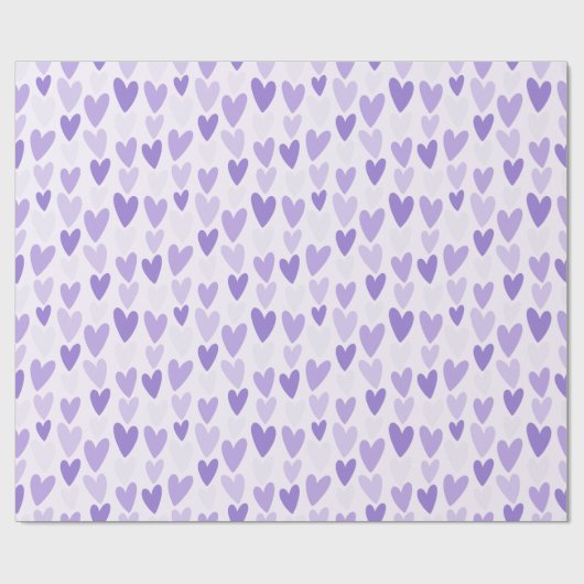 Playful Hand-Drawn Heart Pattern Geschenkpapier (Flach)
