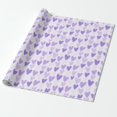 Playful Hand-Drawn Heart Pattern Geschenkpapier (Ungerollt)