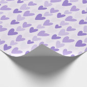 Playful Hand-Drawn Heart Pattern Geschenkpapier (Ecke)