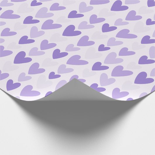 Playful Hand-Drawn Heart Pattern Geschenkpapier (Ecke)