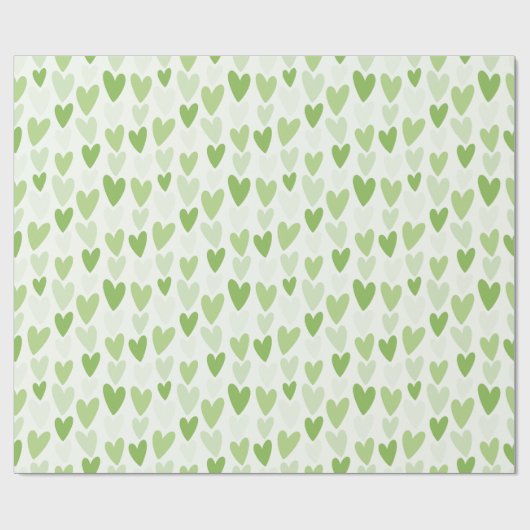 Playful Hand-Drawn Heart Pattern Geschenkpapier (Flach)