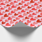 Playful Hand-Drawn Heart Pattern Geschenkpapier (Ecke)