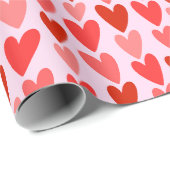 Playful Hand-Drawn Heart Pattern Geschenkpapier (Rolleneckpunkt)