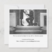 Playful Handwritten Cute Photo Casual Fun Square Save The Date (Rückseite)