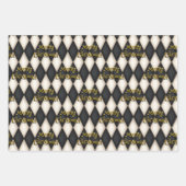 Playful Harlequin Floating Text Weihnachten Geschenkpapier Set (Vorderseite 2)