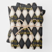 Playful Harlequin Floating Text Weihnachten Geschenkpapier Set (Beispiel)