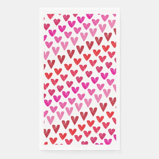 Playful Hearts Paper Napkins Serviette (Vorderseite)
