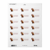 Playful Highland Cow Rücksendeadressen-Aufkleber Adressaufkleber (Vorne)