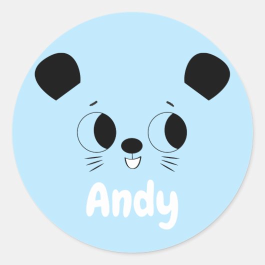 Playful Honey Bear Sliding Runder Aufkleber (Vorderseite)