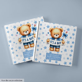 Playful It is a Boy Teddy Guest Book for Baby Boy Gästebuch