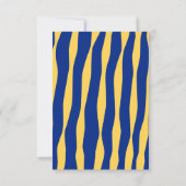 Playful Italian Blue Lemon & Stripes Bridal Shower Dankeskarte (Rückseite)