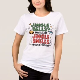 Playful Jingle Smells Christmas Design Tri-Blend Shirt