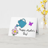 Playful karierte Blume für Mutter Karte (Gelbe Blume)