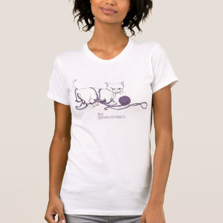 Playful Kätzchen-Damen-Schaufel-T-Shirt T-Shirt