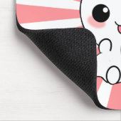 Playful Kawaii White Kitten Custom Mousepad (Ecke)