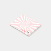 Playful Kawaii White Kitten Custom Post-it Klebezettel (angewinkelt)