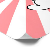 Playful Kawaii White Kitten Custom Poster (Ecke)