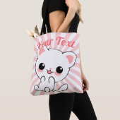 Playful Kawaii White Kitten Custom Tasche (Von Nahem)