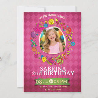 Playful Kids Birthday Invitation – Doodle Party Einladung